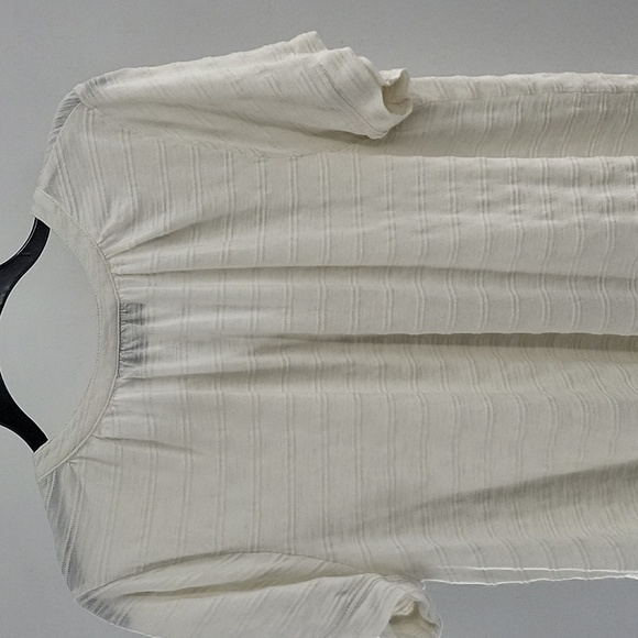 Cream Lane Bryant Short Sleeve Buttoned Up  Women's Top - Picture 8 of 13